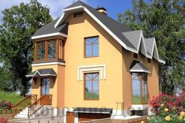 Дом из газобетоона 8x10 с большим гаражом