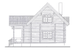 Двухэтажный дом из бревна 6х9 м с сауной
