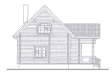 Двухэтажный дом из бревна 6х9 м с сауной