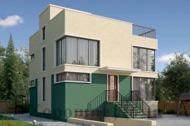 Квадратный проект дома из газобетона 9.5x9.5 217.2 кв.м.