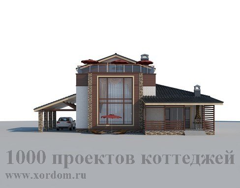 Трёхэтажный дом из кирпича на 250 кв. м в средиземноморском стиле