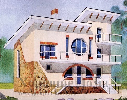 Проект дома в стиле модерн морской тематики