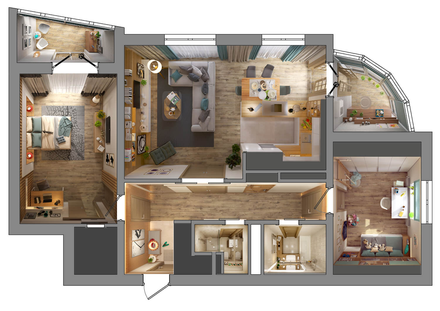 Отделка коттеджа из кирпича