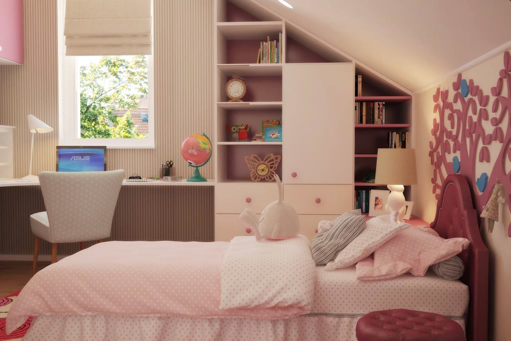 Дизайн интерьера детской спальни в коттедже