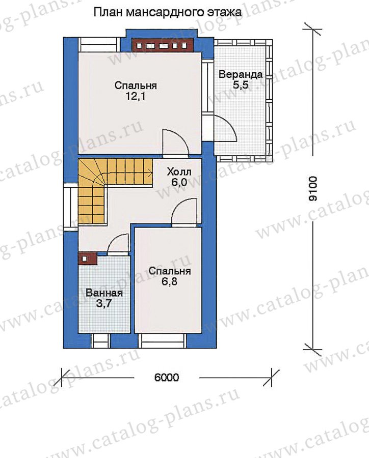 План мансарды