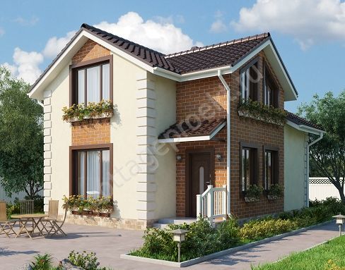 Дом из газоблоков 83,7 кв.м.